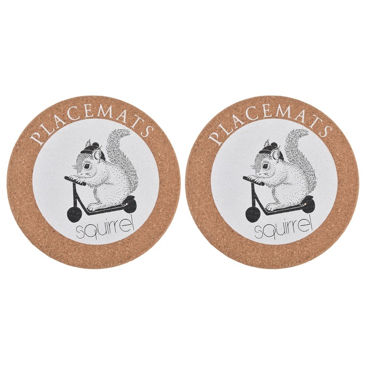 2 db Jormftte parafa poháralátét, állatfigurás, kerek, 10x10 cm