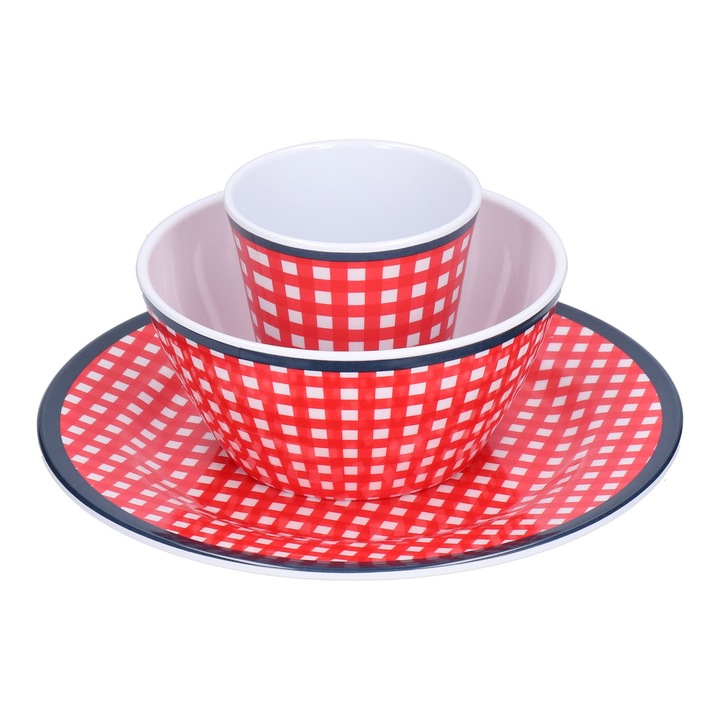 Jormftte készlet, kerámia utánzat, piros, 3 méret