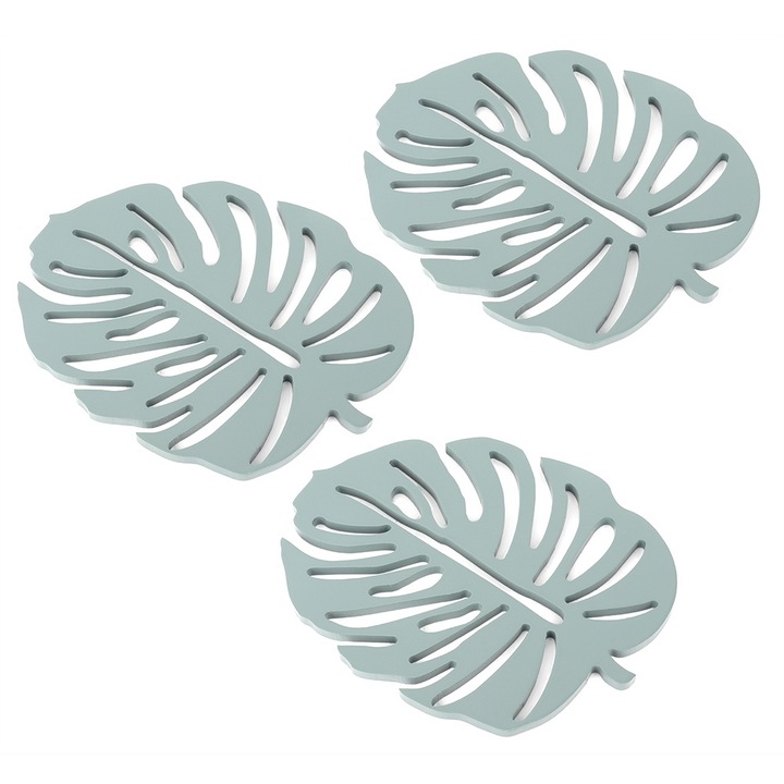 Jormftte 3 darabos poháralátét készlet, egyszerű design, vízálló, 6mm, többszínű