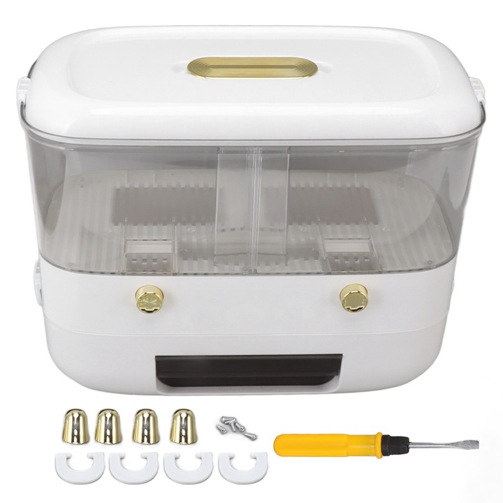 Jormftte élelmiszer tároló doboz, átlátszó tartály, 5000 ml kapacitás, légmentesen záródó fedél, 30x15x20cm