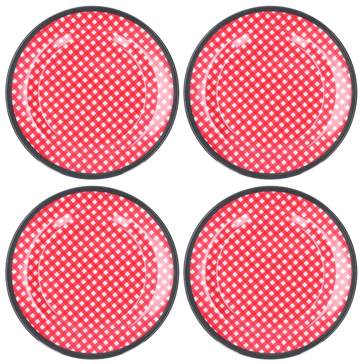 4 darabos salátástányér készlet, Jormftte, Piros