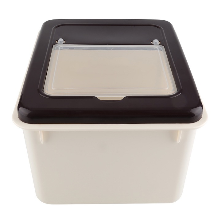 Jormftte élelmiszertároló doboz rizs, gabonafélék, bab számára, műanyag, csúszó fedél, kompakt méretek