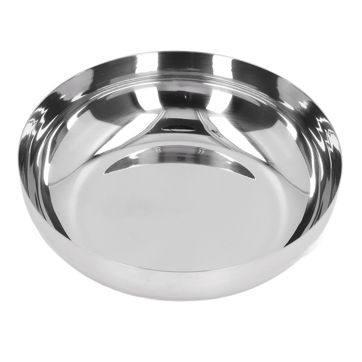 Jormftte rozsdamentes acél tál, elegáns design, korrózióálló, 30x10cm, szervírozó készlet