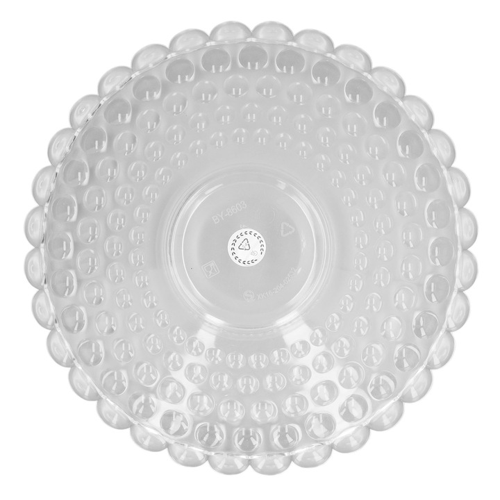 Átlátszó akril tányér, Jormftte, 30cm átmérő, elegáns design, sokoldalú felhasználás