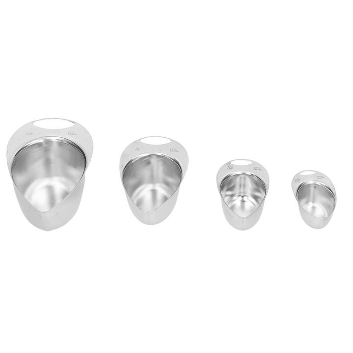 4 részes mérőkanál készlet, Jormftte, Inox, Ezüst