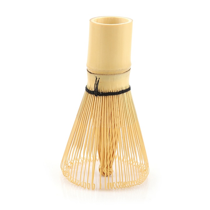 Pamatuf pentru matcha din bambus natural, Mmgoqqt, 80 dinti, 6x11cm