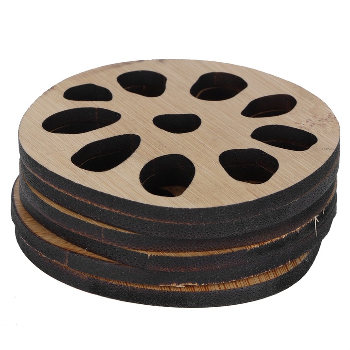 Jormftte 6 darabos poháralátét készlet, bambusz, barna