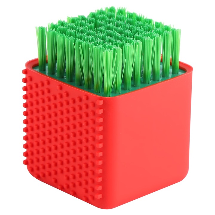 Szilikon ruha kefe, Jormftte, cserepes design, piros, könnyen tisztítható