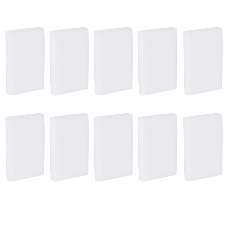 Jormftte tisztító szivacs készlet, 10 db, 2x7.5x12cm, nagy sűrűségű, foltokhoz, többszínű