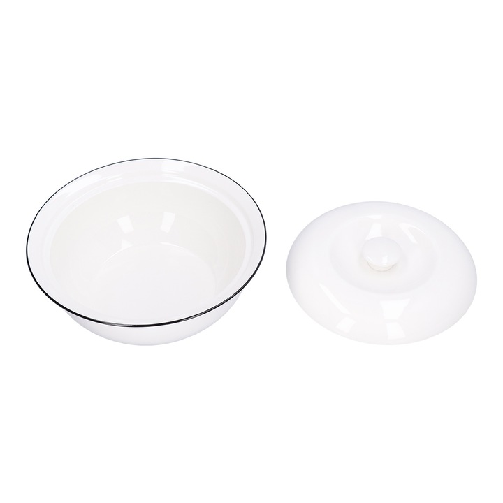 Kerámia tál, Jormftte, űrtartalom 1500ml, fehér, fedővel