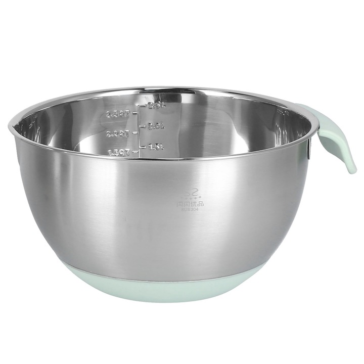 Jormftte rozsdamentes acél keverőtál, 20 cm, fogantyúval, zöld, kompakt szett