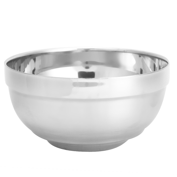 304-es rozsdamentes acél tál, Jormftte, dupla szigetelésű, égésgátló, 20x10cm