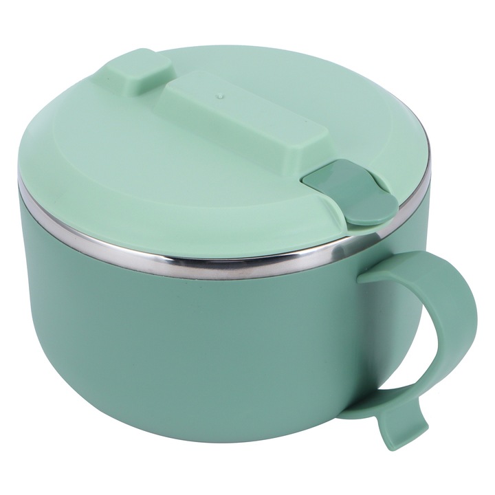 Jormftte 1200ML rizs- és tésztás tál, 304 rozsdamentes acél, szélesített fogantyúval, égésgátló, légmentesen záródó fedél