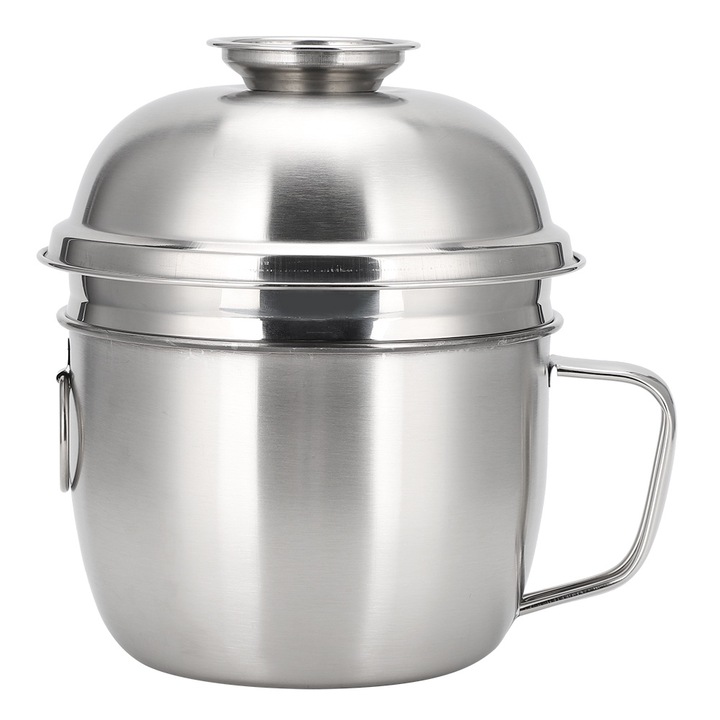 Többfunkciós tál, Jormftte, rozsdamentes acél, tetővel, ellenáll a magas hőmérsékletnek, 1,5 l, ezüst