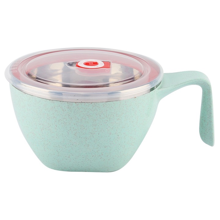 Jormftte rozsdamentes acél tál tetővel, csúszásmentes kialakítás, zöld, 1.5L