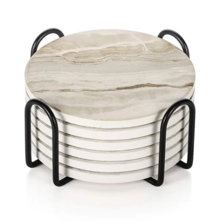 Jormftte 6 darabos italtartó készlet, kerámia, vízfelvétel, texturált design, többszínű