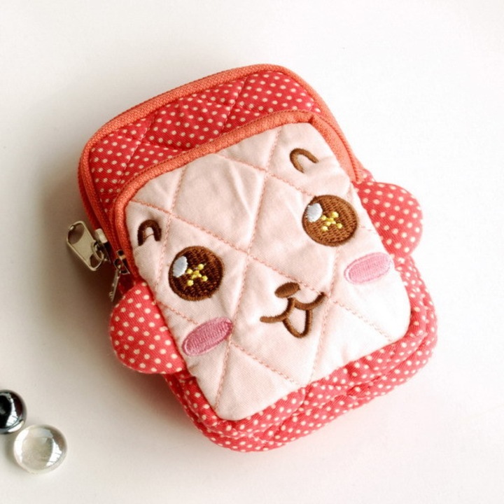 Jormftte pénztárca típusú táska, hímzett, többszínű, 2,9x4,7x0,98 hüvelyk