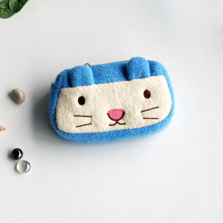 Pénztárca típusú táska hímzett applikációkkal, Jormftte, 5,1x3,7x1,4 hüvelyk, többszínű