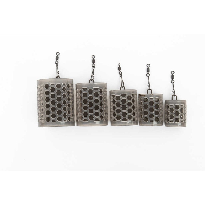 Set 5 feedere Hexmesh Plastic Cage Preston Innovations, mari, 100g
