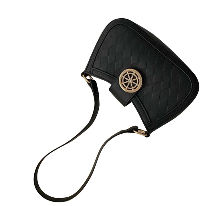 Női válltáska, Longziming, fekete, méretei 20,5x5,5x13 cm