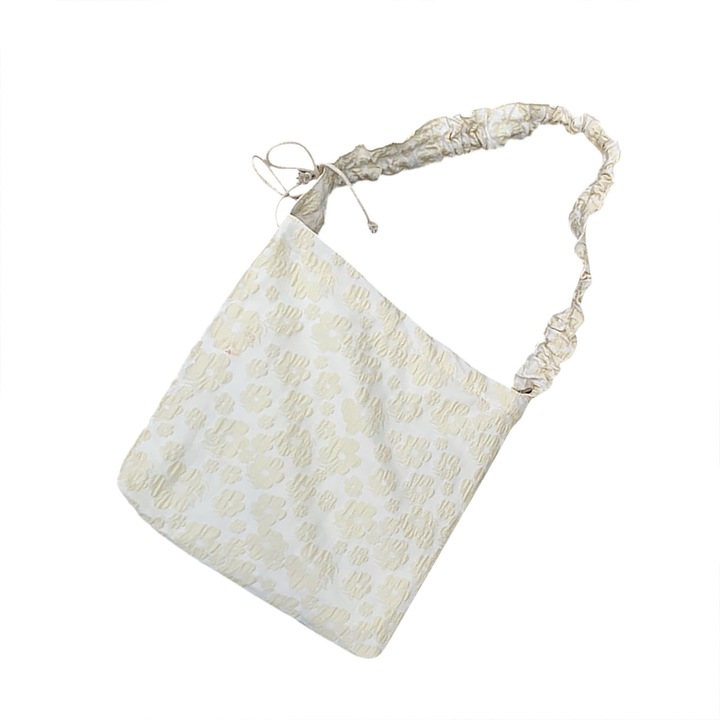 Válltáska, Longziming, bézs, vászon