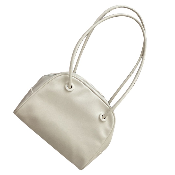 Női táska, Longziming, fehér, poliuretán