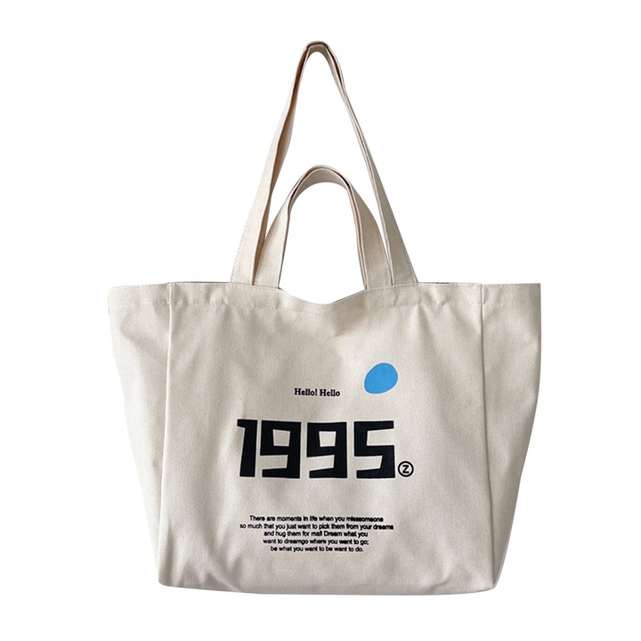 Jormftte női táska, nagy kapacitású, ábécé mintás, strapabíró kialakítás, kényelmes pánt, univerzális méret