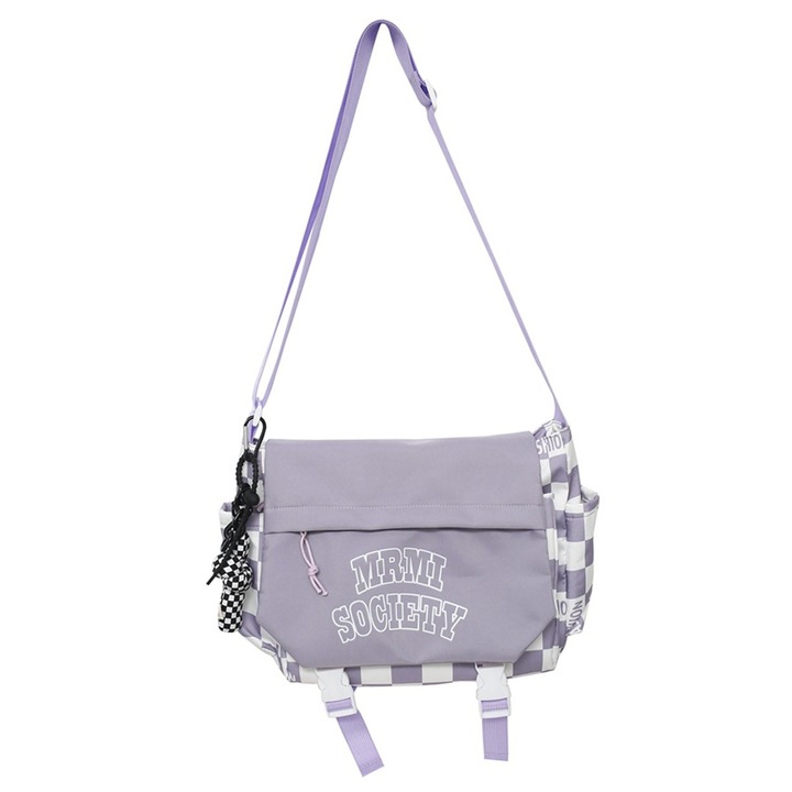 Női válltáska, Longziming, nylon, lila