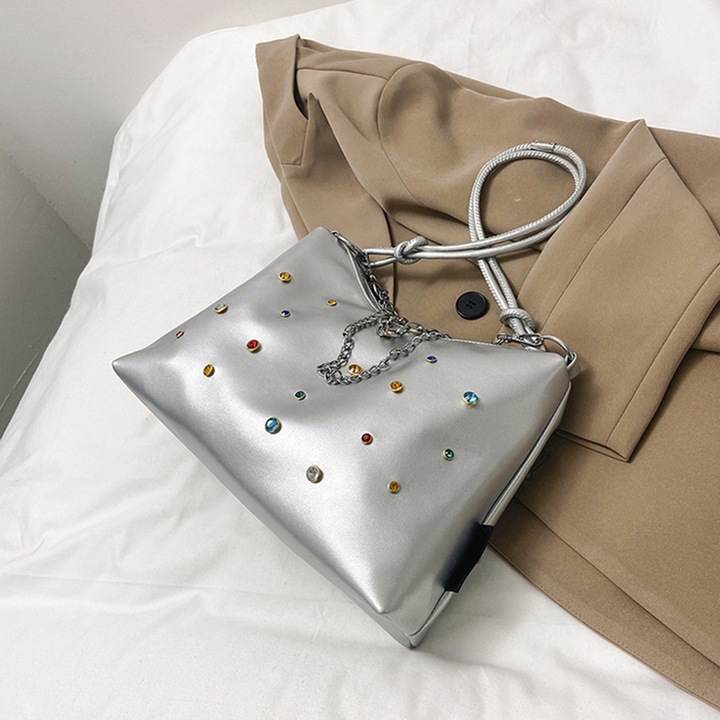 Női válltáska, longziming, bőr, vízálló, tarka