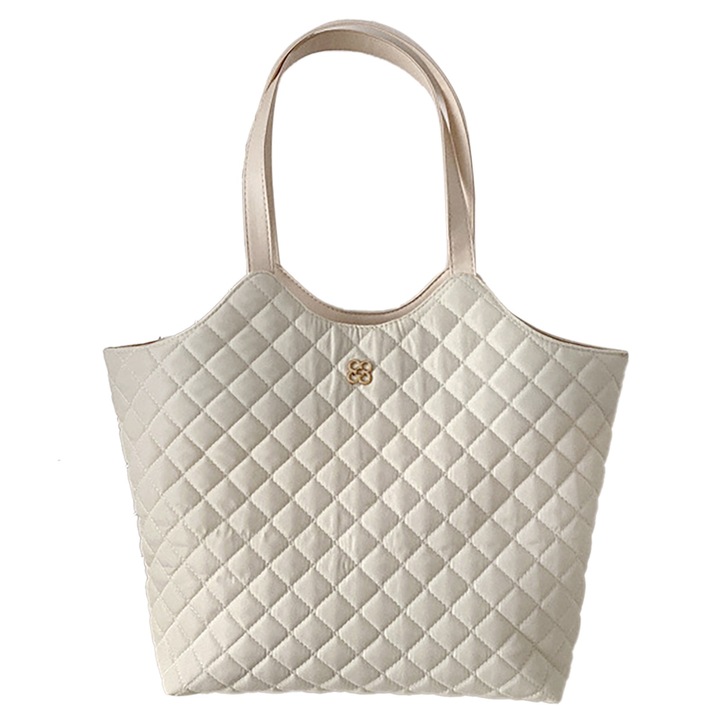 Nagy válltáska, longziming, poliuretán, fehér