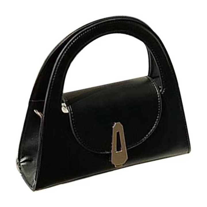 Női táska, longziming, ökológiai bőr, fekete