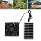 Ventilator de evacuare cu panou solar 15W, Longziming, eficient, portabil, 16x9.5x0.5cm, 12x12x2.5cm