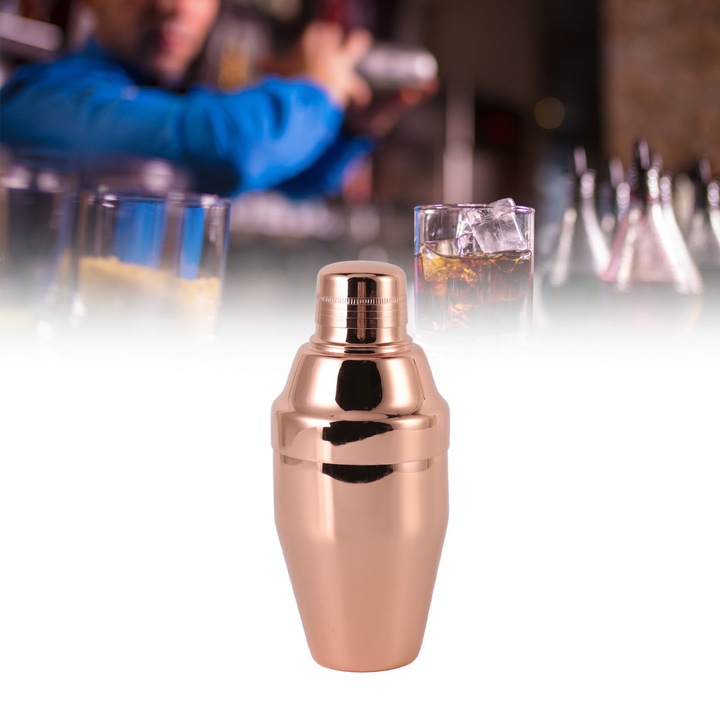 Jormftte koktél shaker, 304-es rozsdamentes acél, 500 ml, tartós, könnyen tisztítható