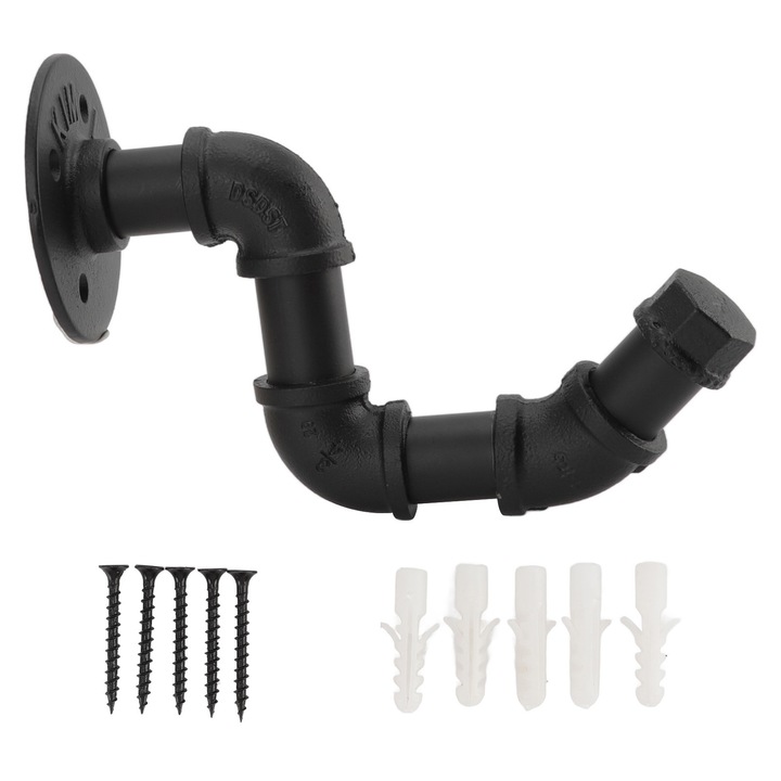 Retró stílusú vasból készült fali ruhaakasztó, vízvezeték cső akasztó otthoni és üzleti használatra