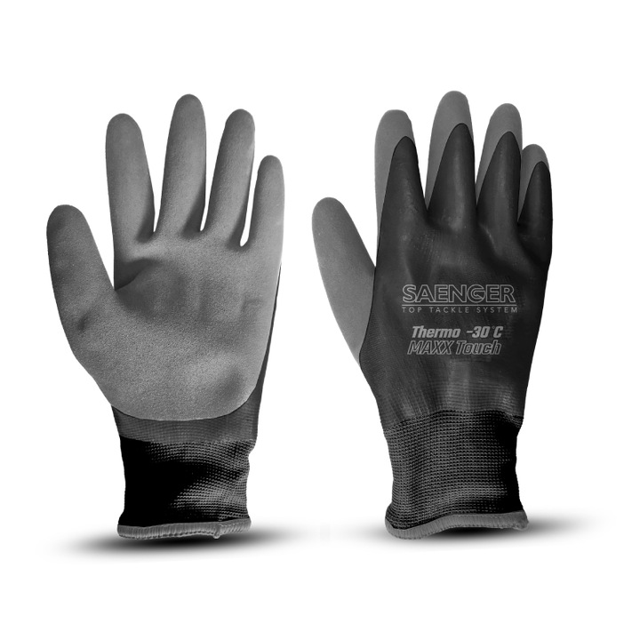 Риболовни ръкавици Saenger Thermo MAXX Touch XL, водоустойчиви, устойчиви на масло и абразия, XL