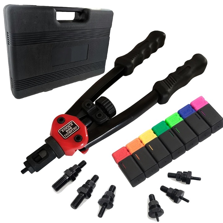 Инструмент за нитове, ръчен инструмент за занитване с много дорници, включва куфар за носене, BT-605 С КУТИЯ