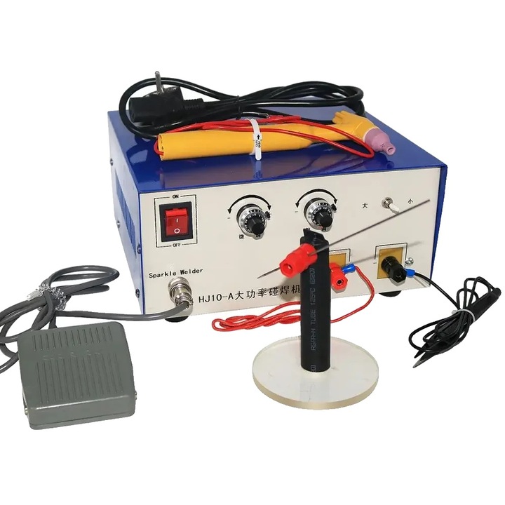 Ékszerhegesztő gép, 100A, állítható teljesítmény 1,5mm - 2mm, 220V, 5,57kg