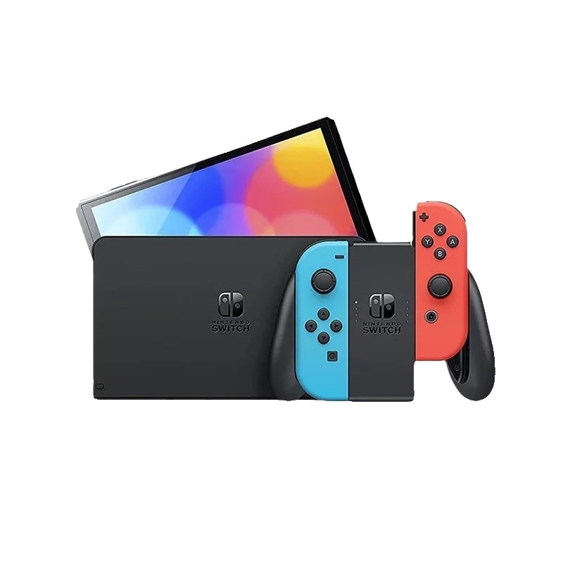 Consola de jocuri portabila Nintendo Switch OLED, 7 inch, 1920x1200, Neon,  set cu controlere Joy-Con si dock - eMAG.ro