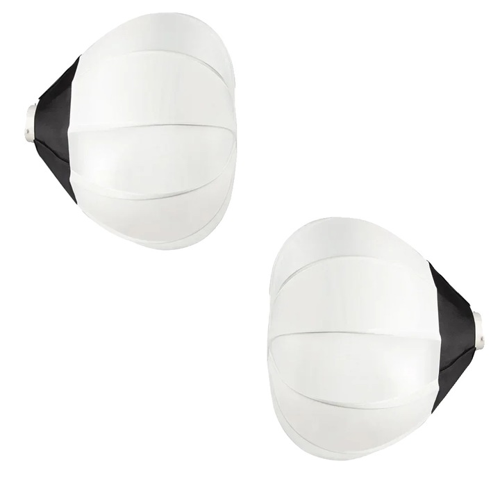 Softbox rotund, 2 bucati, 65cm, design usor, montare rapida