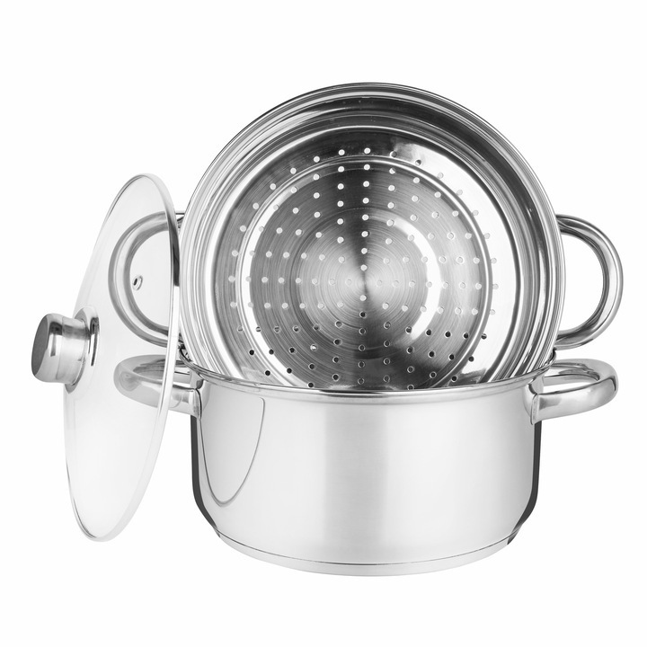 Oala gatit aburi, KonigHOFFER, inox, 22 cm