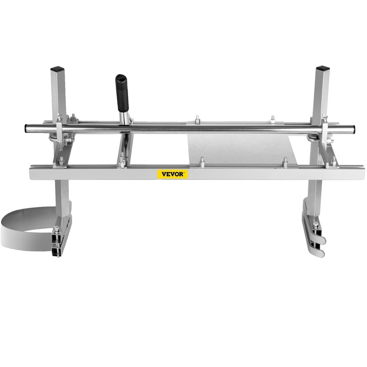 Suport pentru drujba, VEVOR, aluminiu, inaltime ajustabila, argintiu