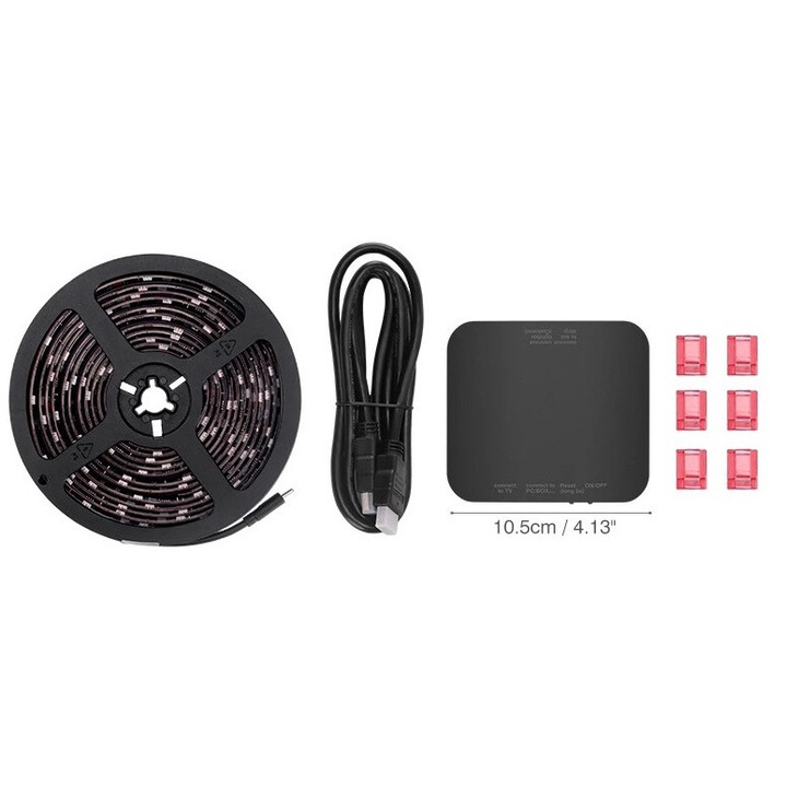 Ambient TV LED лента, Sync with Screen, 5 м, черна