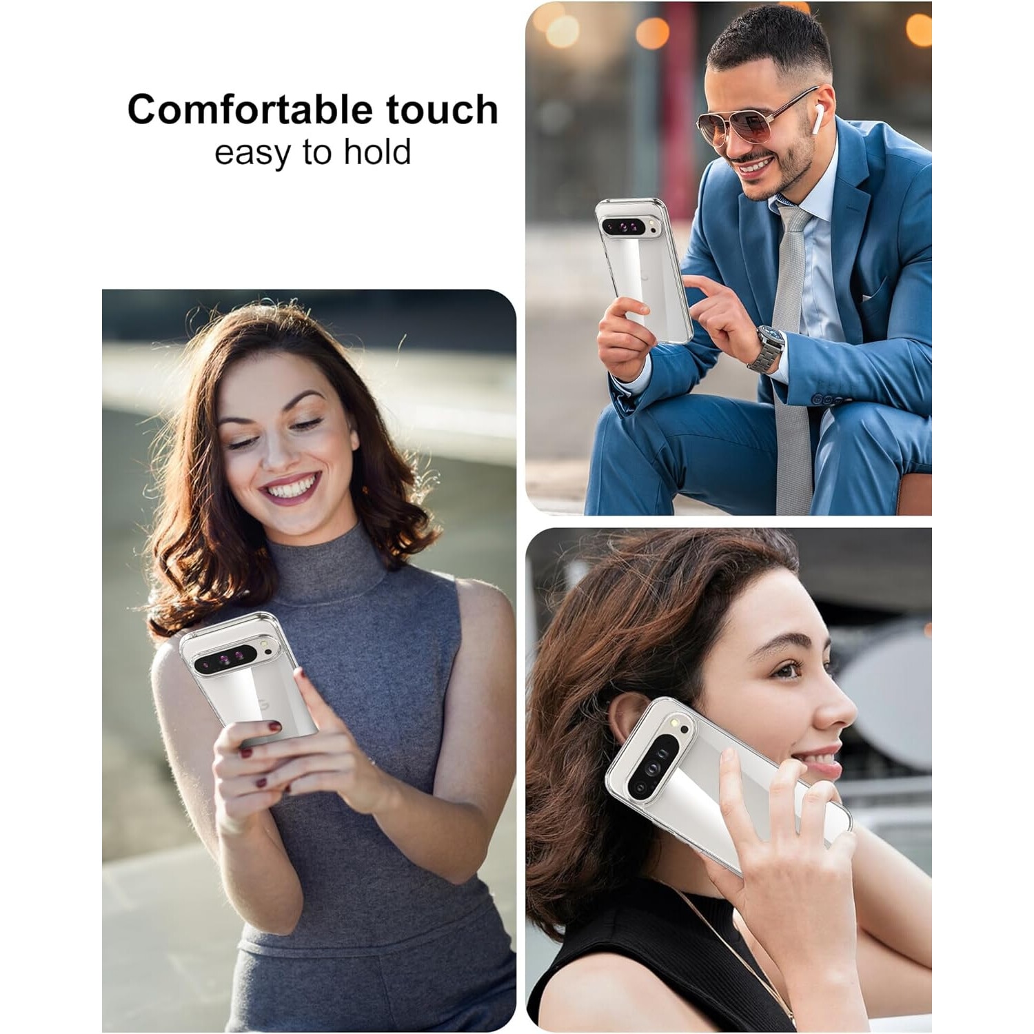 Husa pentru Google Pixel 9 / 9 Pro Anti-Shock 1.5mm cu protectie lentile transparent