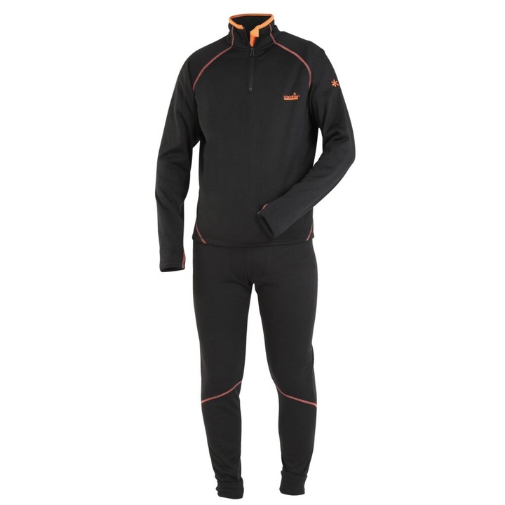 Термокостюм Norfin Winter Line, 2 слоя, висока яка, за риболов, Черен