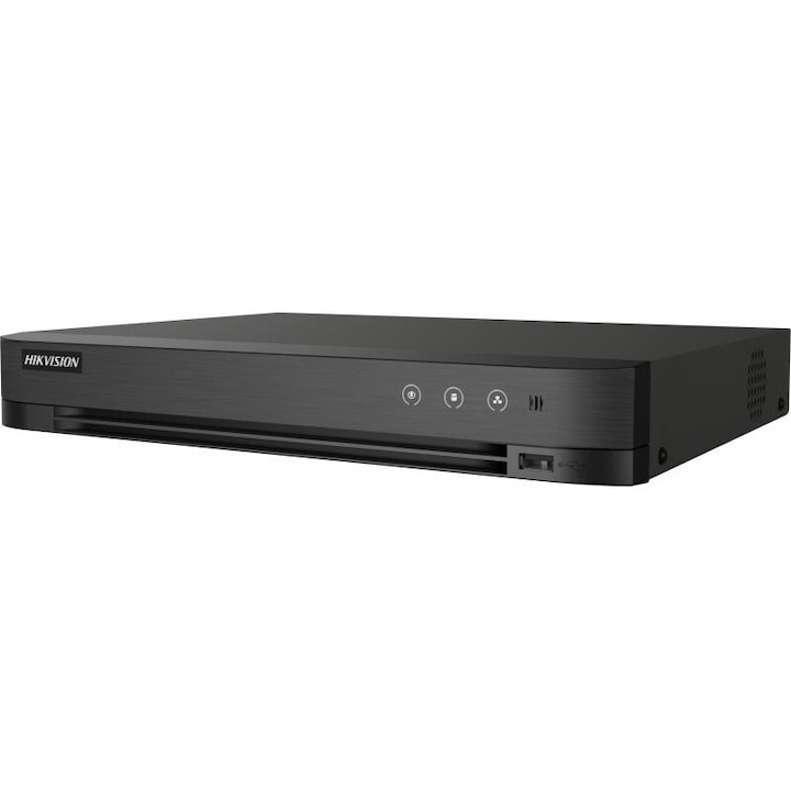 DVR рекордер, HIKVISION, 5 Mpx, 6 камери, RJ45, HDMI/VGA, черен