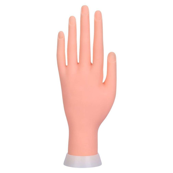 Тренировъчна ръка QttvbTna, За маникюр, силикон и акрил, регулируема