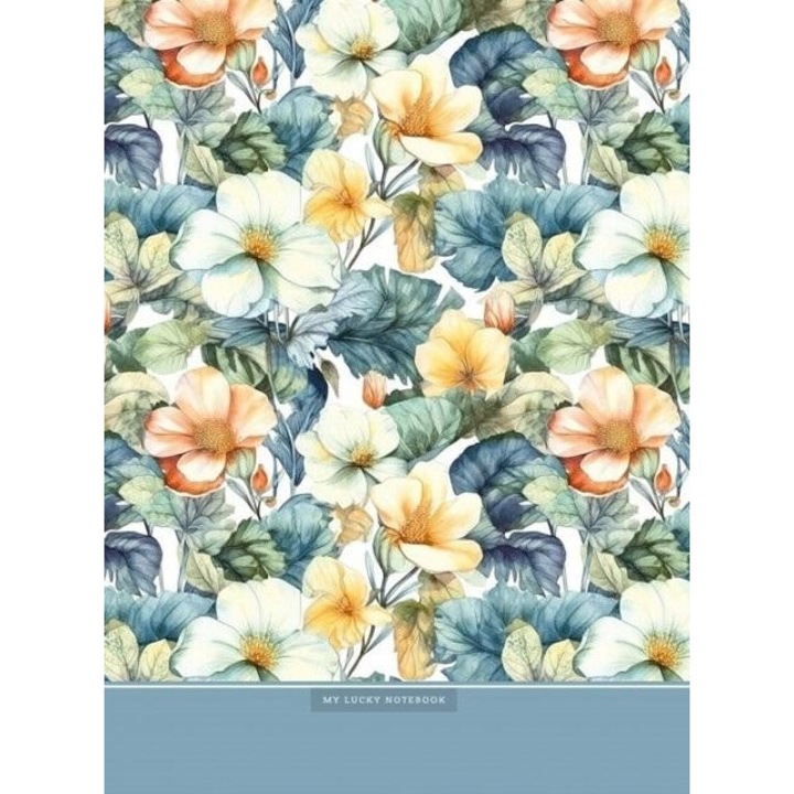 Napirend, Friss, 145x197mm, 48 lap, virággal, kemény borító