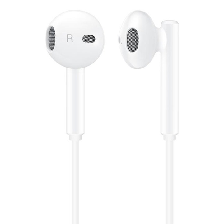 C típusú / USB-C fejhallgató kompatibilis Apple iPhone 16/ iPhone 16 Plus/ iPhone 16 Pro/ iPhone 16 Pro Max telefonnal, tiszta hang, vezetékes mikrofon, vezérlő, fehér