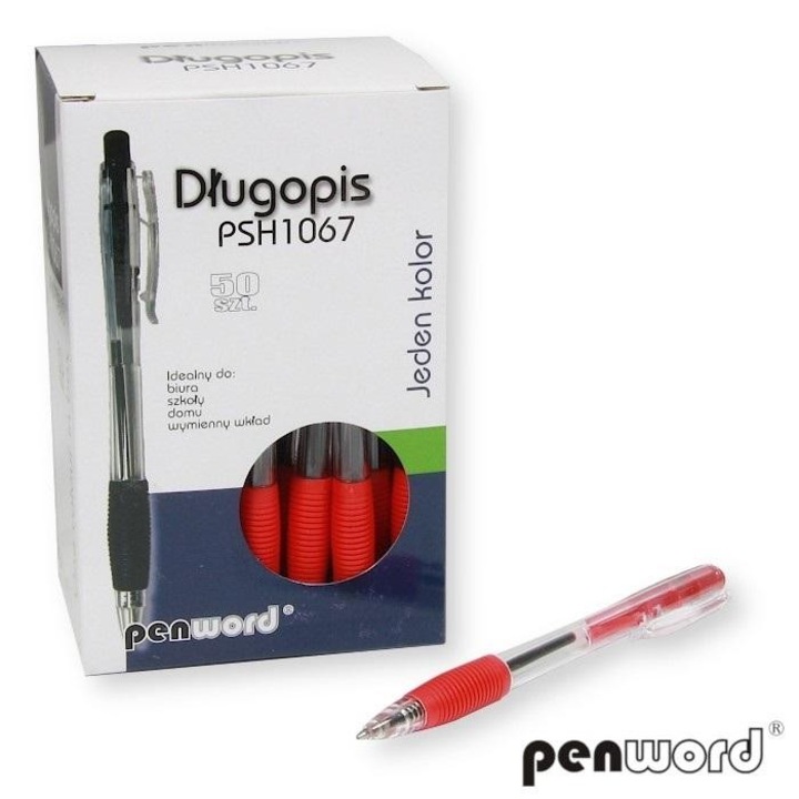 Set pixuri Penword, rosu, 50 bucati, 92x148mm