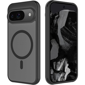 Husa pentru telefon, compatibila cu Google Pixel 9/9 Pro, suport pentru incarcare wireless, negru